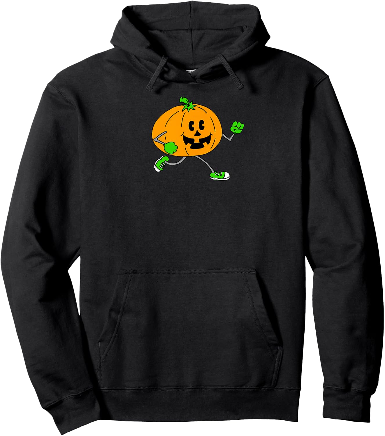 Halloween Running Pumpkin Hoodie - Hoodie | Black