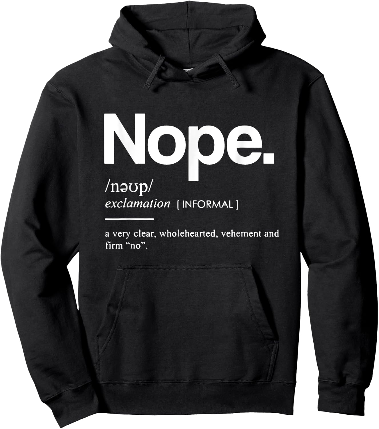 Nope Definition Hoodie - Hoodie | Black