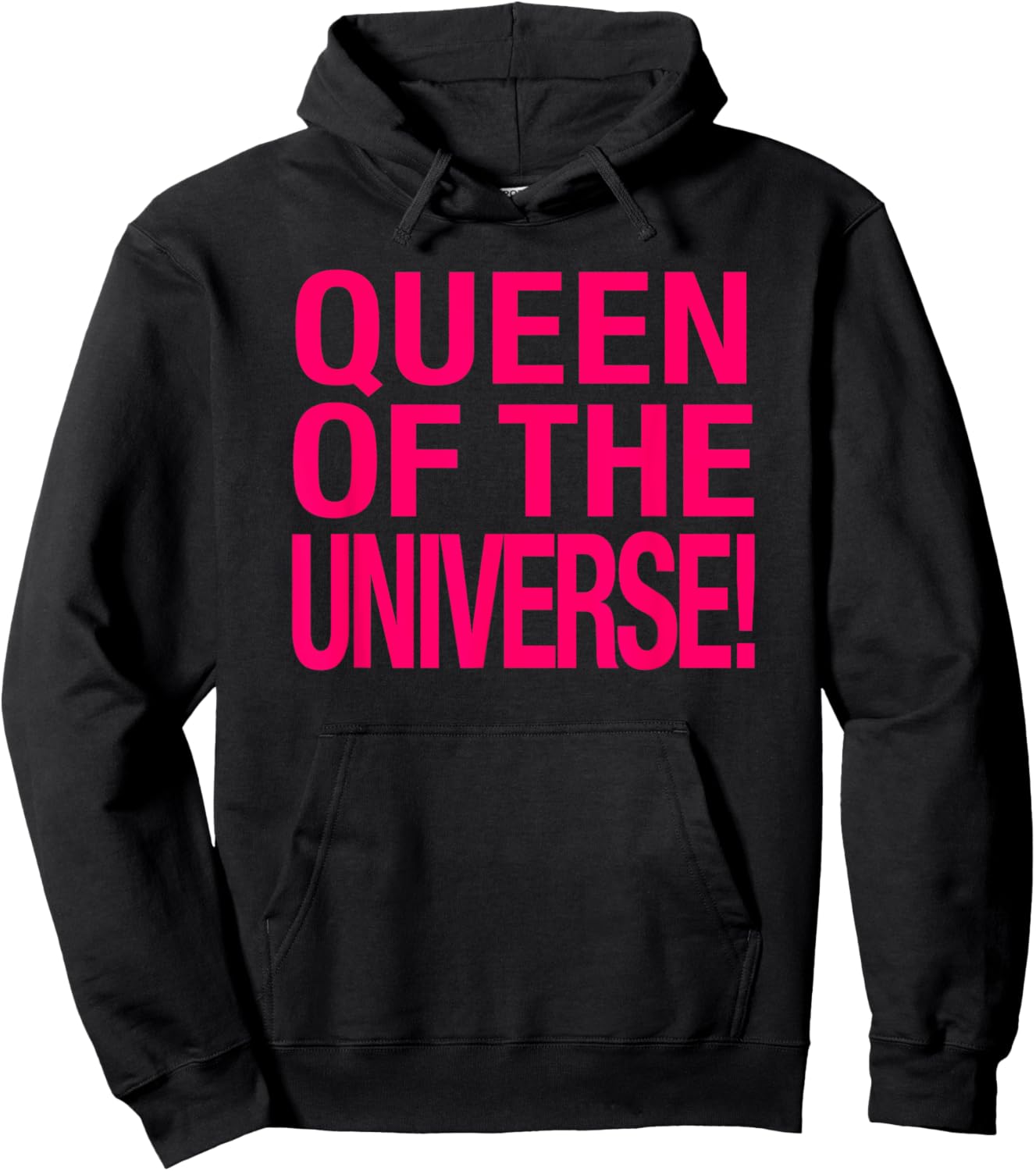 QUEEN OF THE UNIVERSE Baby Y2K Slogan 2000s Vibe Style Hoodie - Hoodie | Black