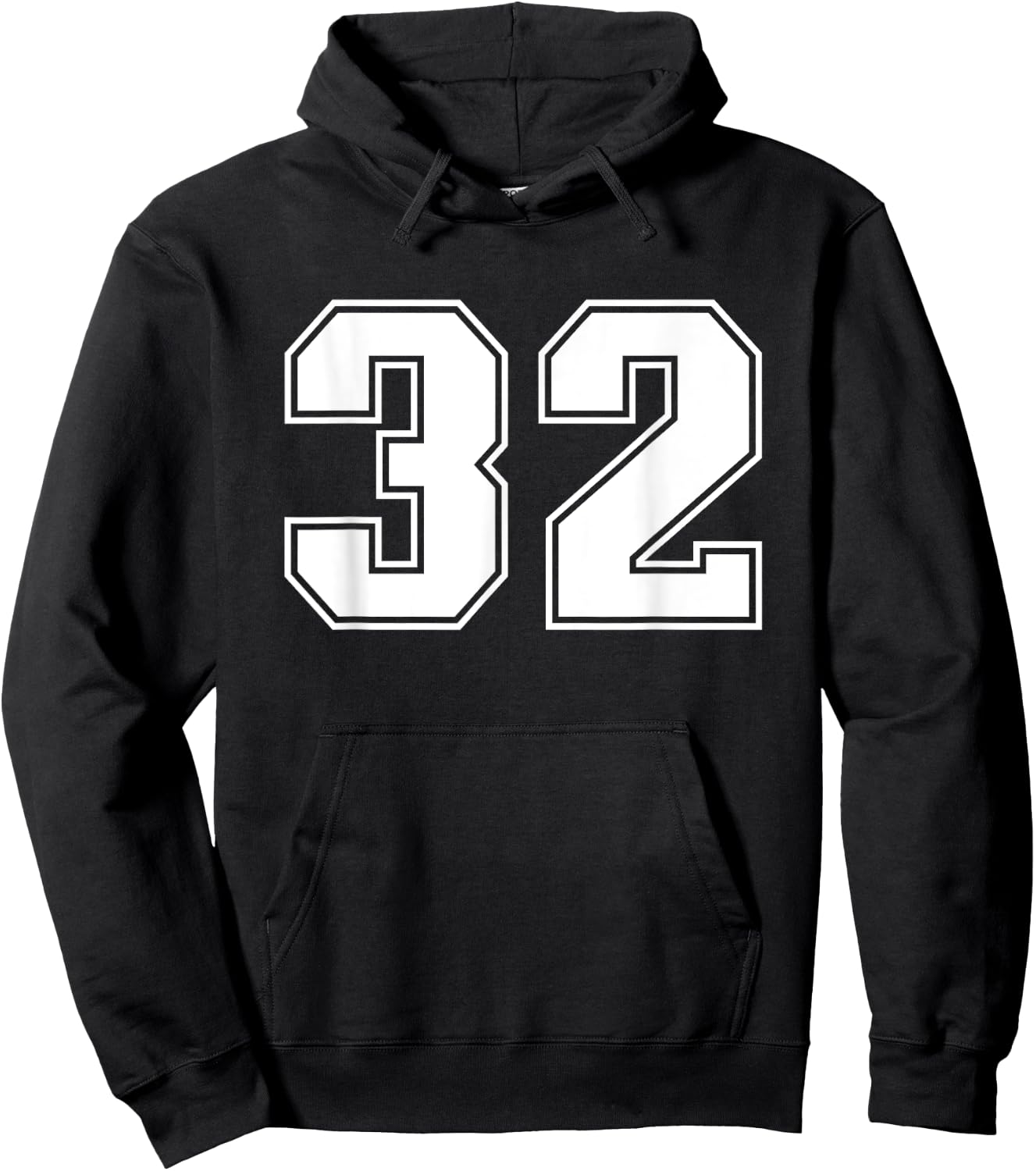 Number #32 Sports Jersey Lucky Number Hoodie - Hoodie | Black