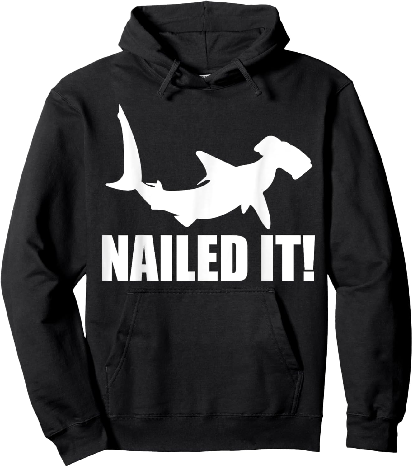 Hammerhead Shark Nailed It Ocean Fish Costume | & Boys Hoodie - Hoodie | Black