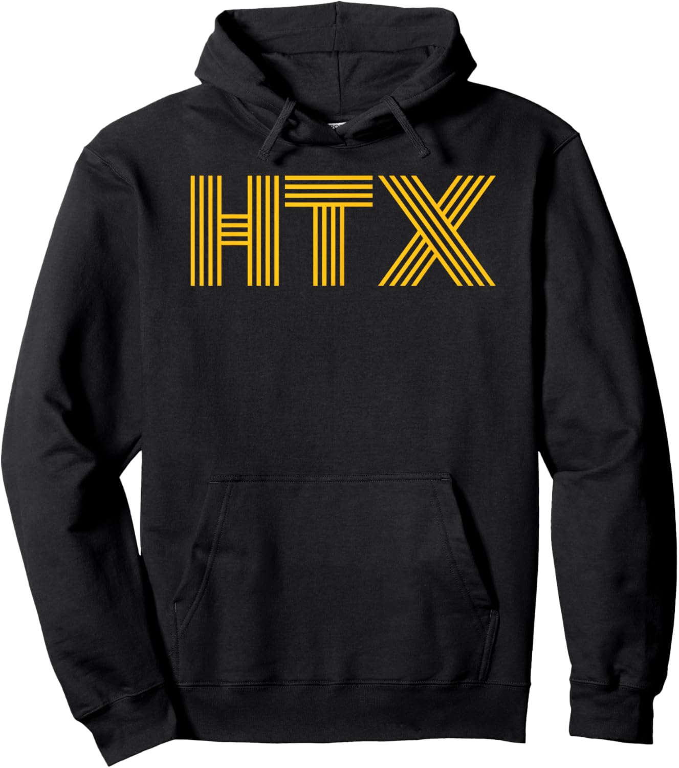 HTX / Houston TX Retro Linear Design Hoodie - Hoodie | Black
