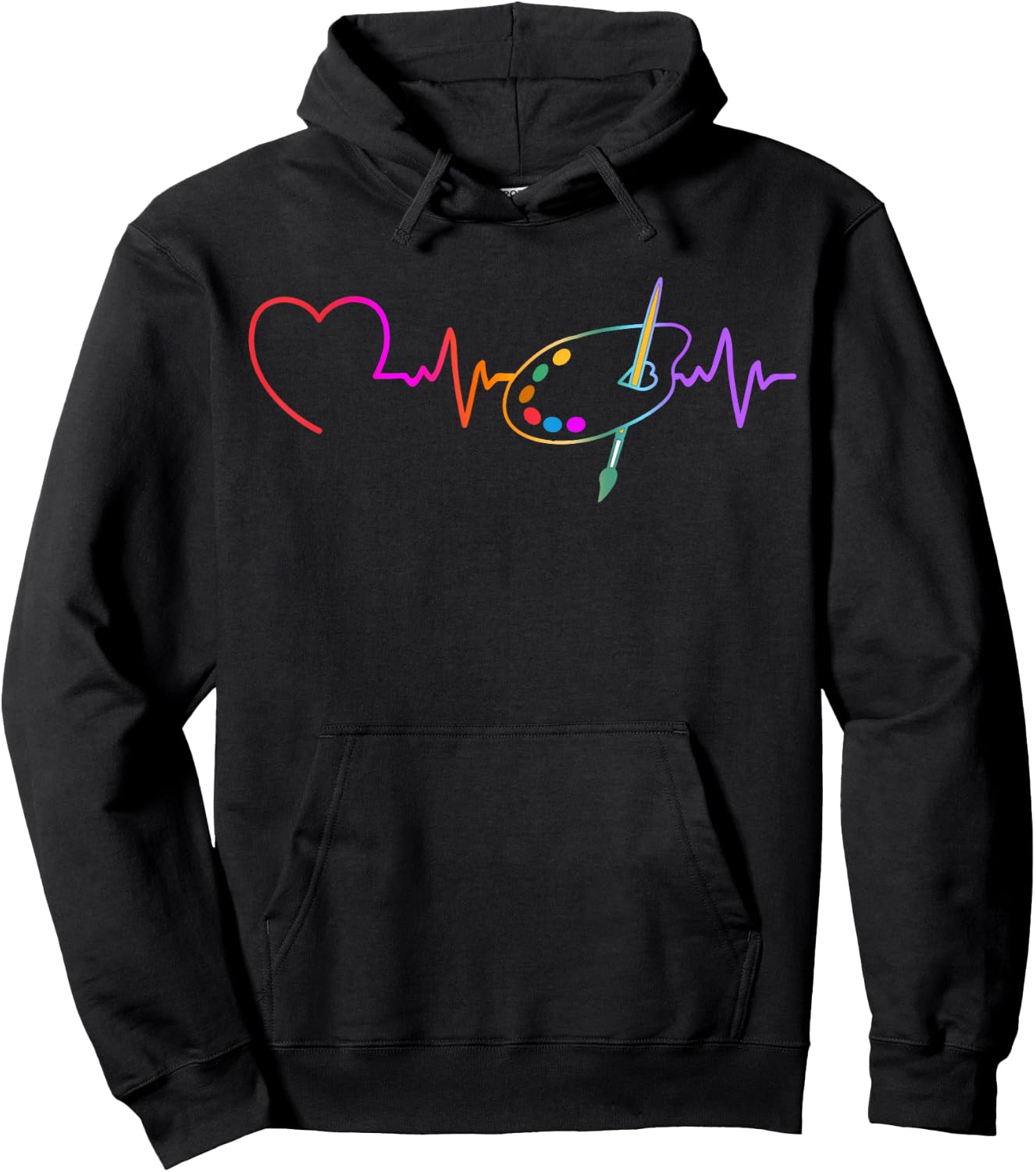 Cool Art Art Teacher Artist Painter Brush Funny Hoodie - Hoodie | Black