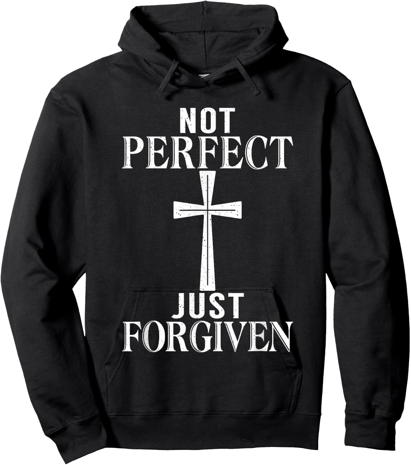 Not perfect just forgiven Jesus God Religious Hoodie - Hoodie | Black