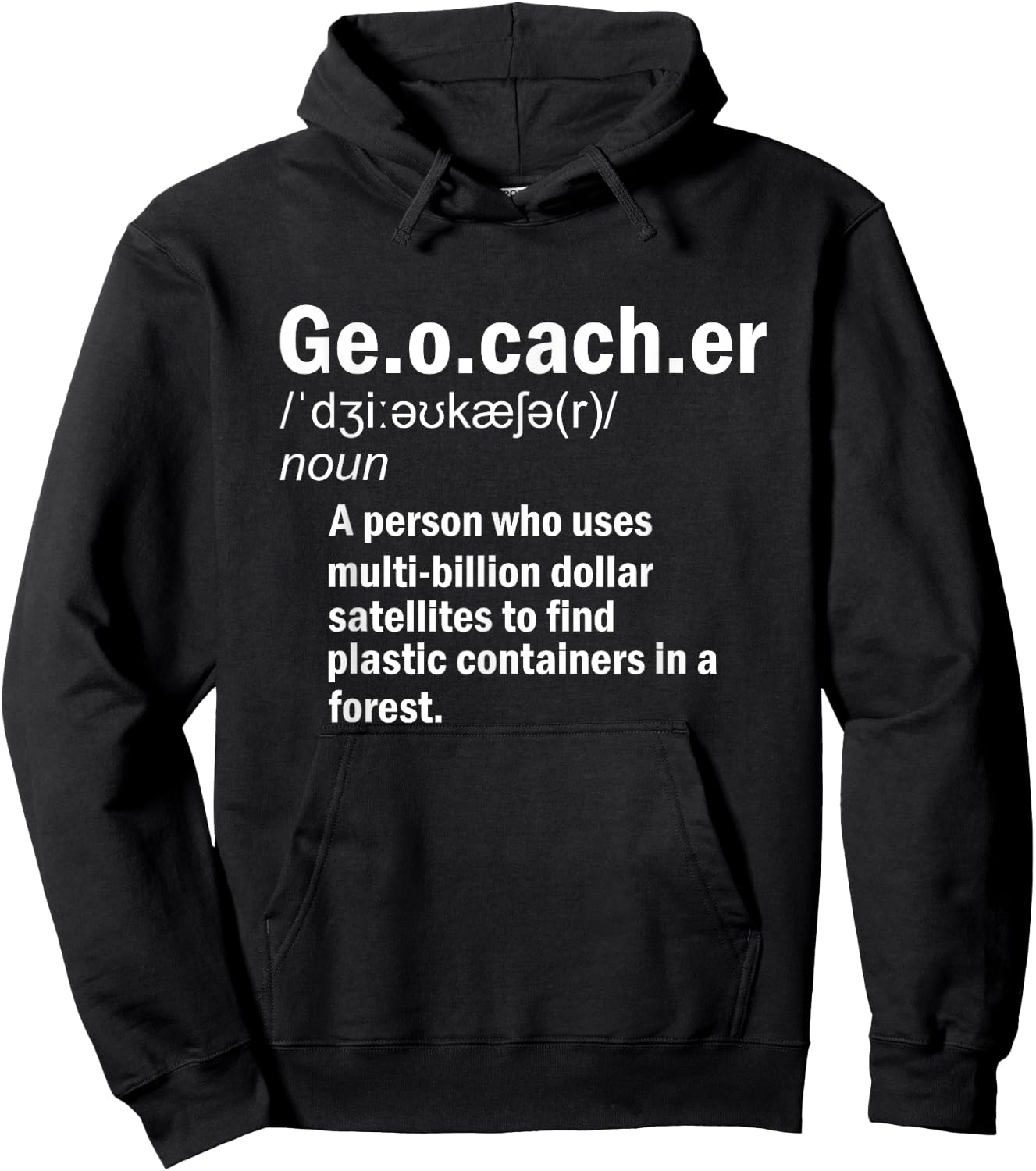 Geocaching Definition Geocacher Hoodie - Hoodie | Black
