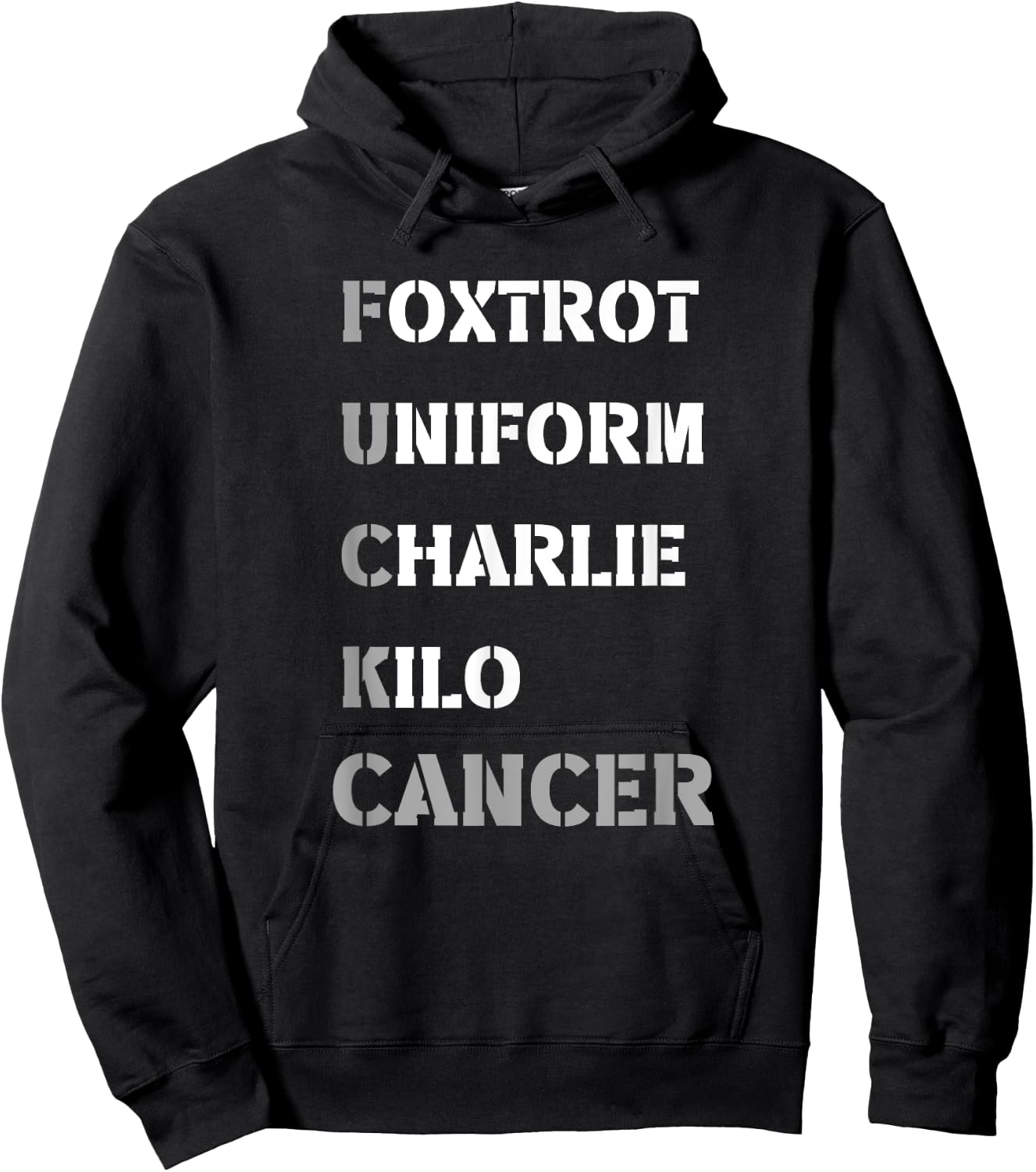 Foxtrot Uniform Charlie Kilo F-ck Lung Cancer - Support Hoodie - Hoodie | Black