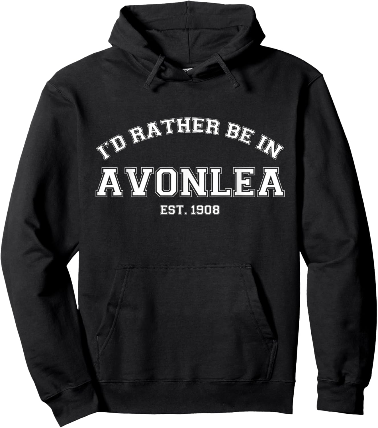 L.M. Montgomery Green Gables I'd Rather Be In Avonlea Hoodie - Hoodie | Black