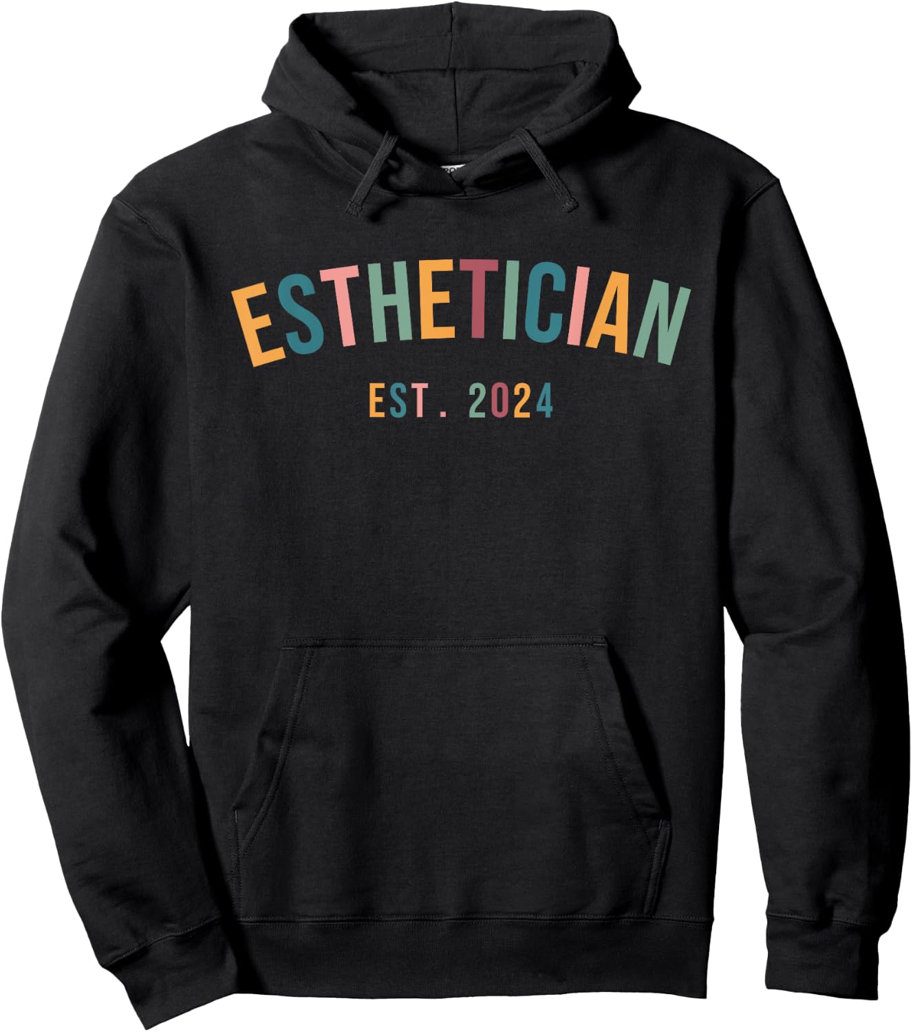 Aesthetician Class of 2024 Graduation Esthetician Est 2024 Hoodie - Hoodie | Black
