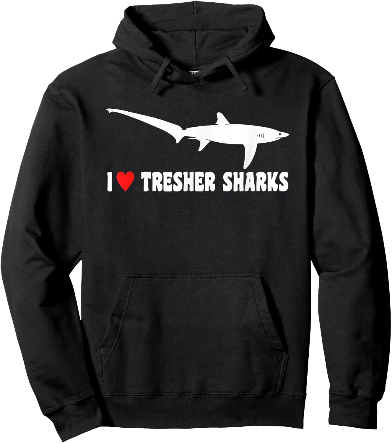 I Love Thresher Shark Hoodie - Hoodie | Black