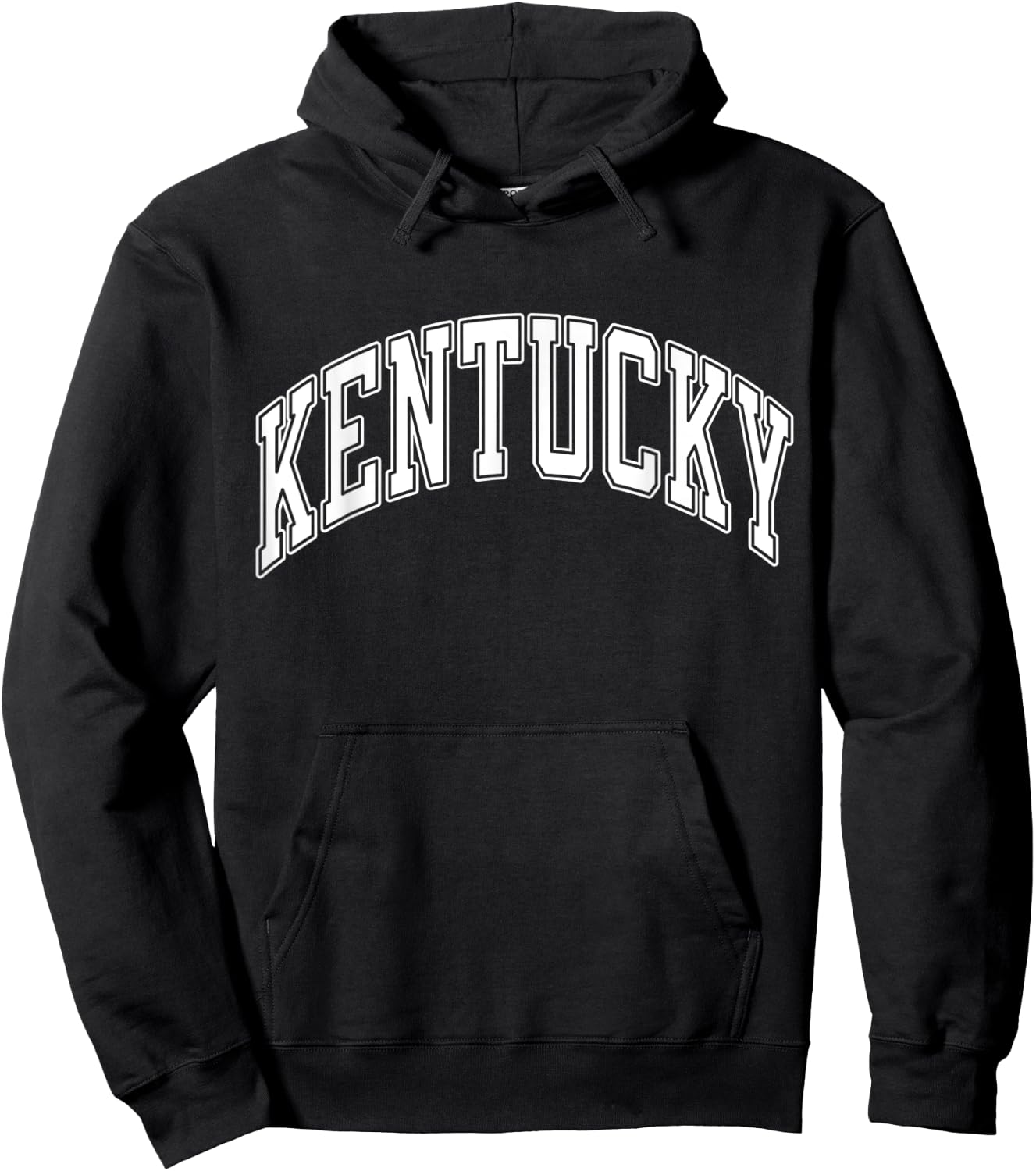 Kentucky Varsity Style White Text Hoodie - Hoodie | Black