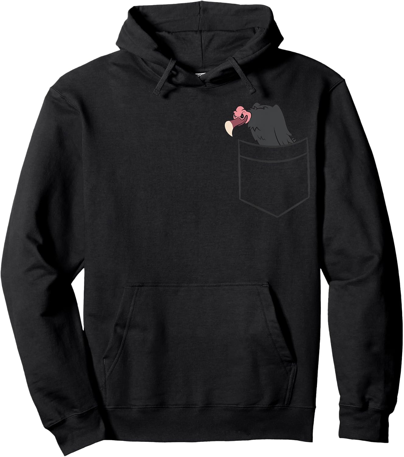Turkey Vulture In a Pocket Cute Buzzard Hoodie - Hoodie | Black