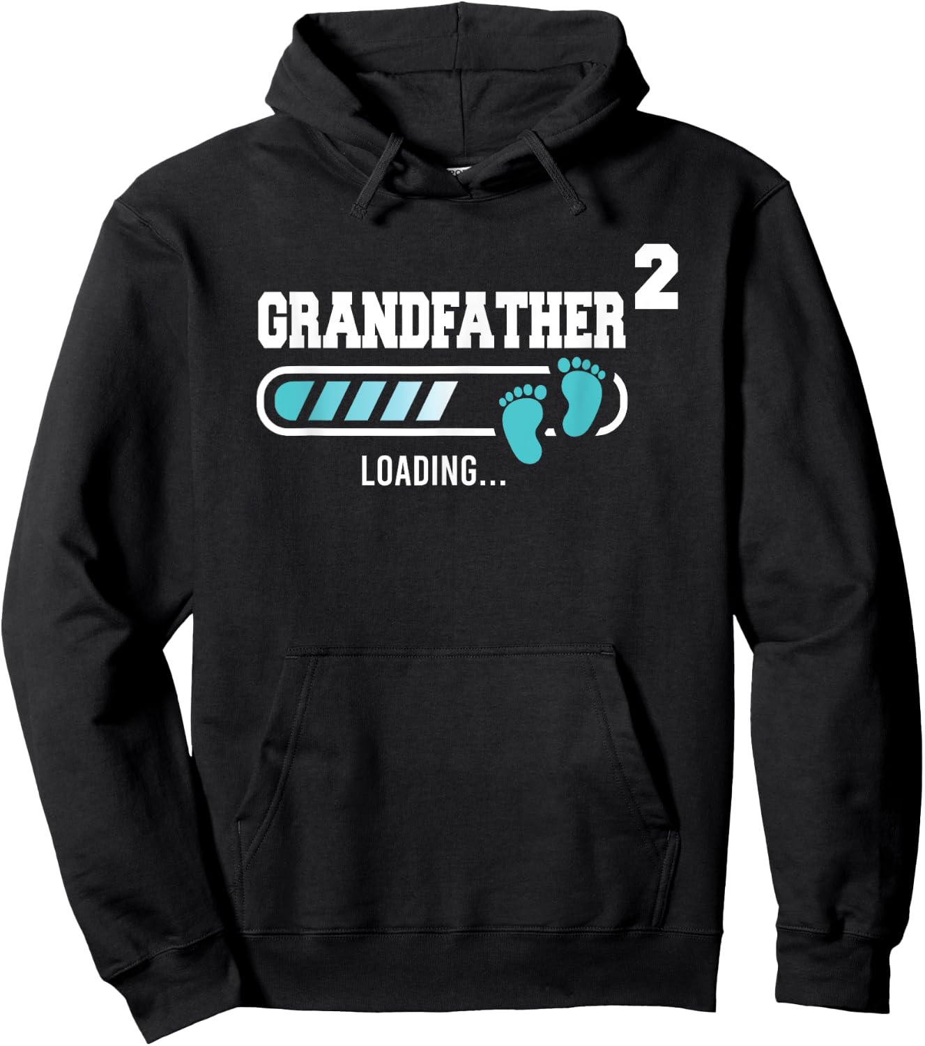 Grandfather 2 Second Time Grandpa Funny Grandpa Of Two Hoodie - Hoodie | Black