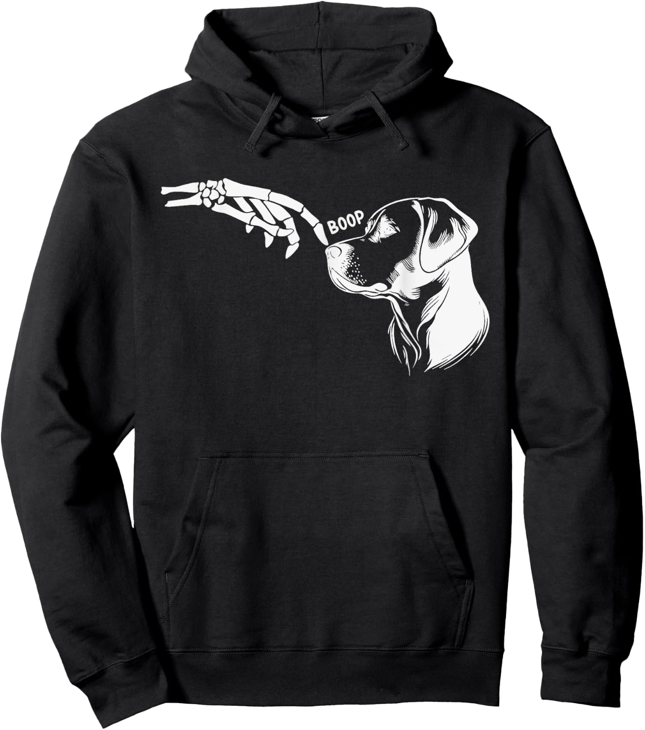 Dog Lover Skeleton Hand Boop Funny Halloween 2023 Labrador Hoodie - Hoodie | Black