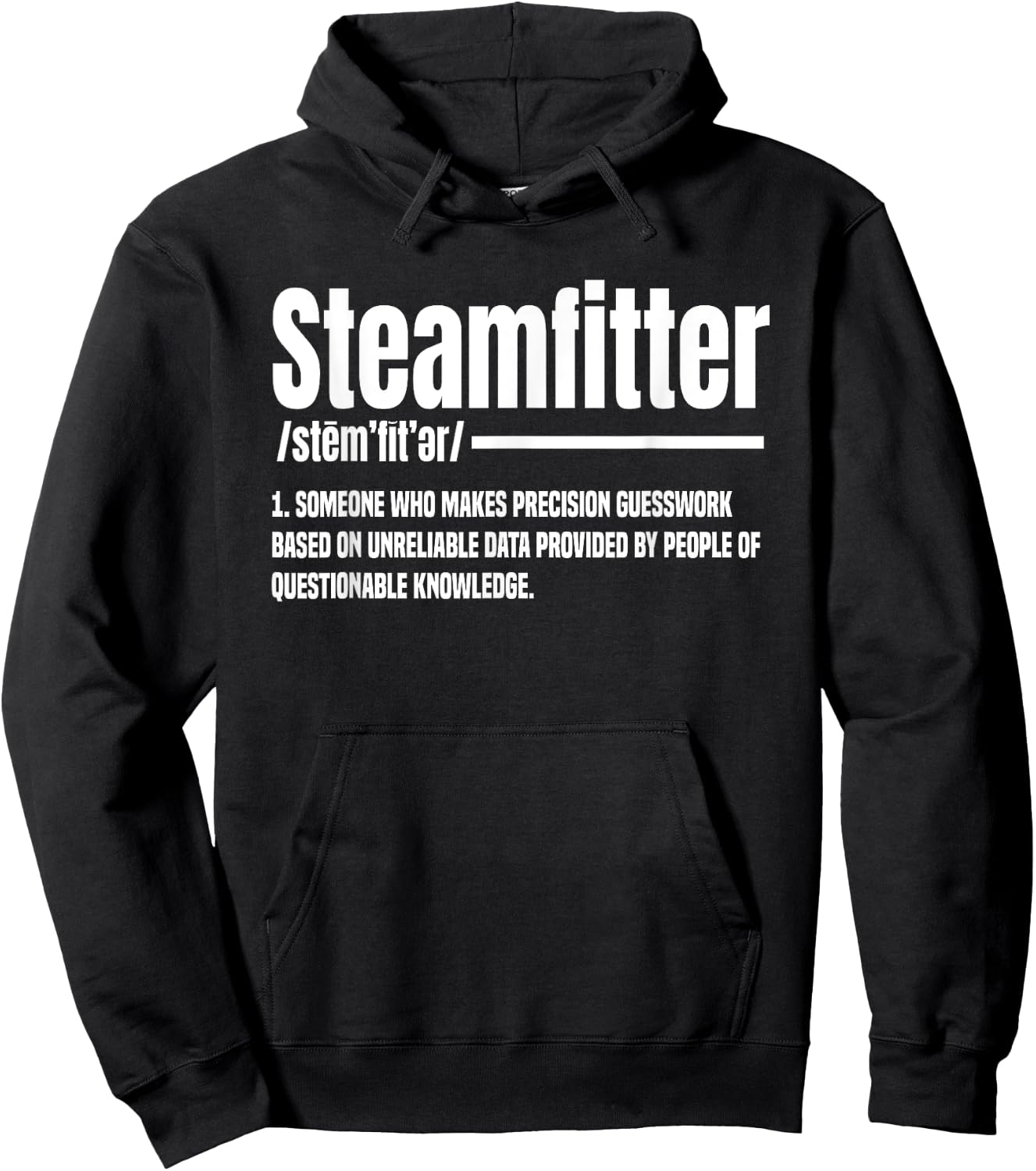 Steamfitter Meaning Pipefitter Tradesman Plumber Craftsman Hoodie - Hoodie | Black