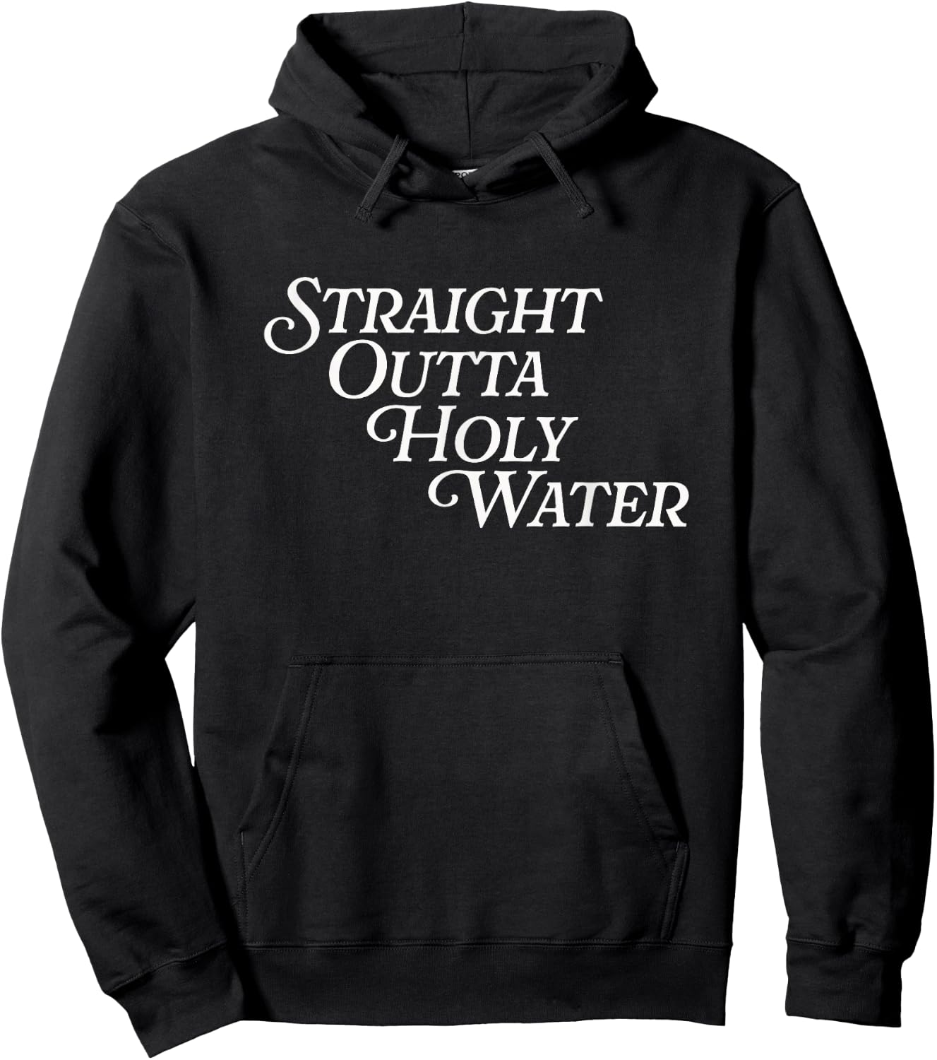 Straight Outta Holy Water Jesus Baptized Funny Baptism Day Hoodie - Hoodie | Black