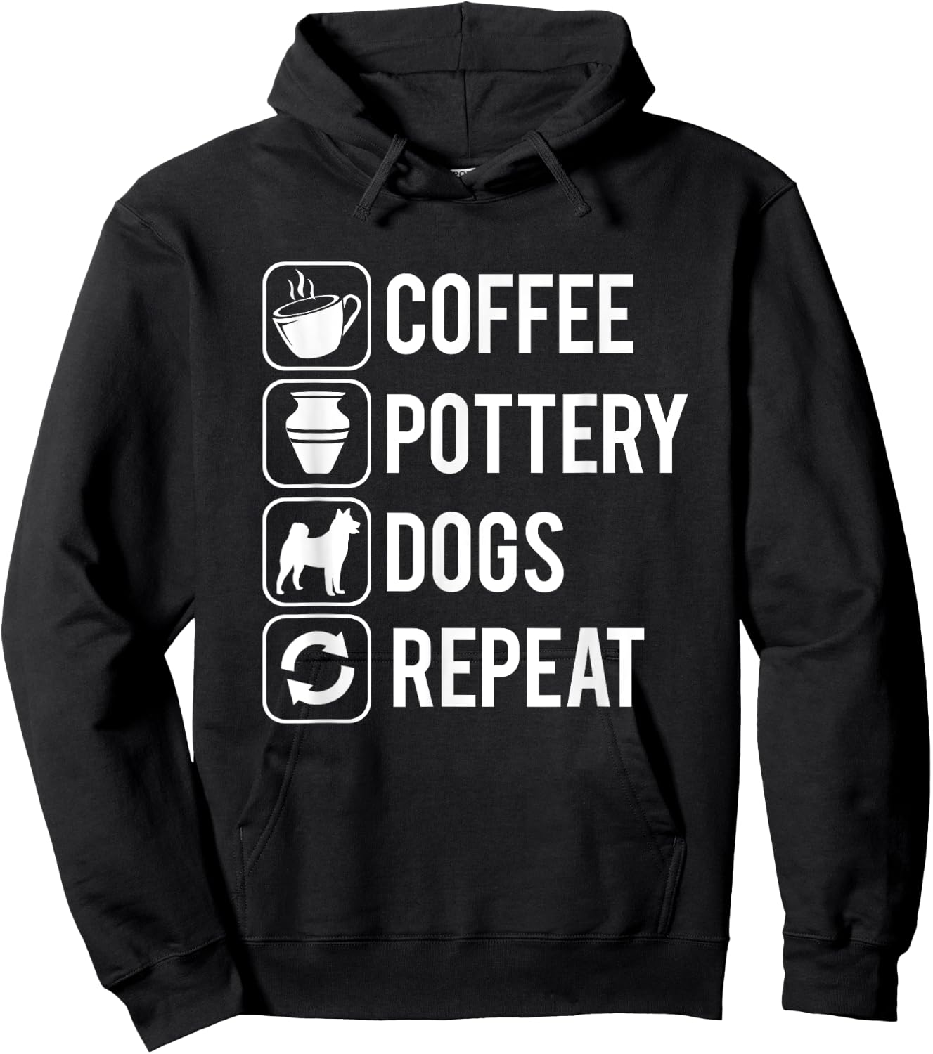 Coffee Pottery Dogs Clay Handmade Ceramics Artist Hoodie - Hoodie | Black