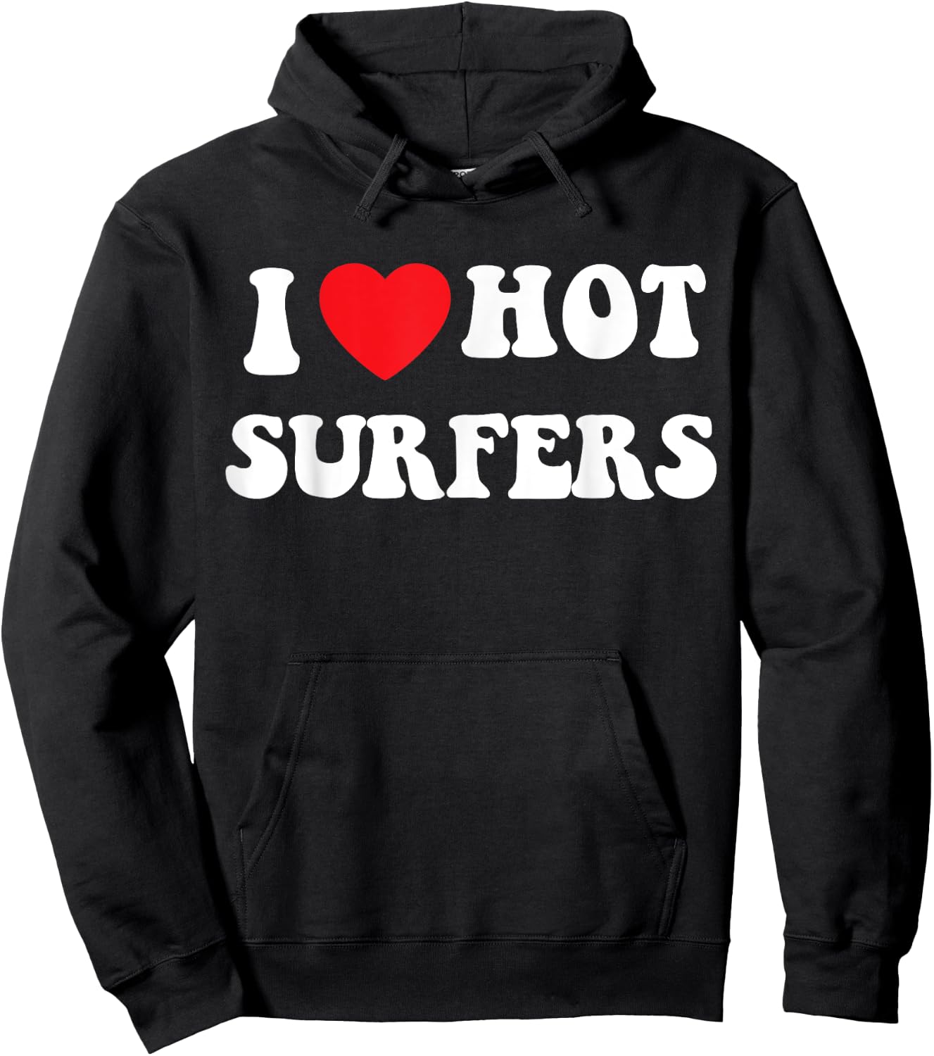 I heart hot surfers, surfing shirts , girlfriend Hoodie - Hoodie | Black