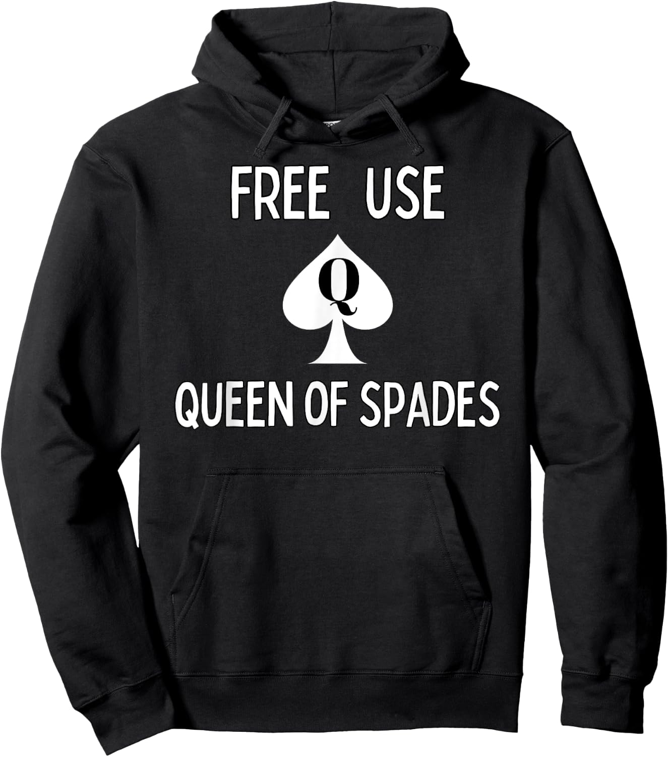 Free Use Queen of Spades - QOS clothing Hoodie - Hoodie | Black