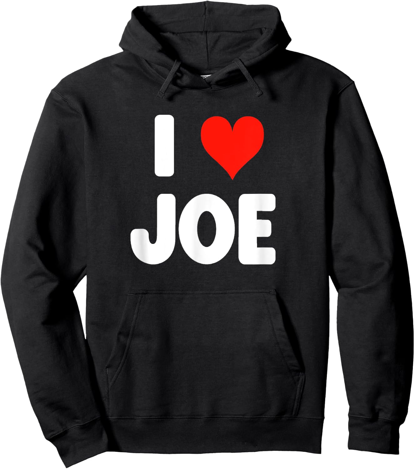 I Love Joe - Heart Hoodie - Hoodie | Black