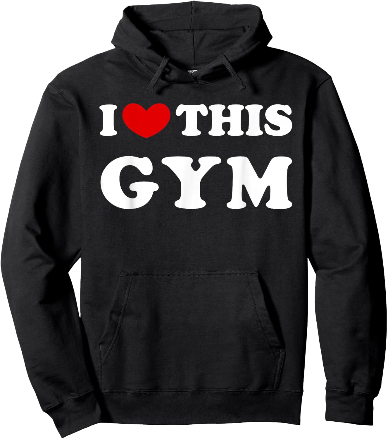 I Love This Gym, I Heart This Gym Hoodie - Hoodie | Black