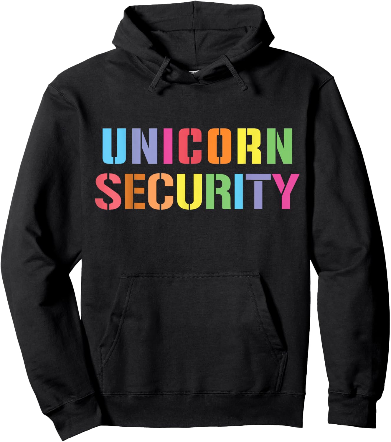 Halloween Dad Mom Daughter Adult Costume, Unicorn Security Hoodie - Hoodie | Black