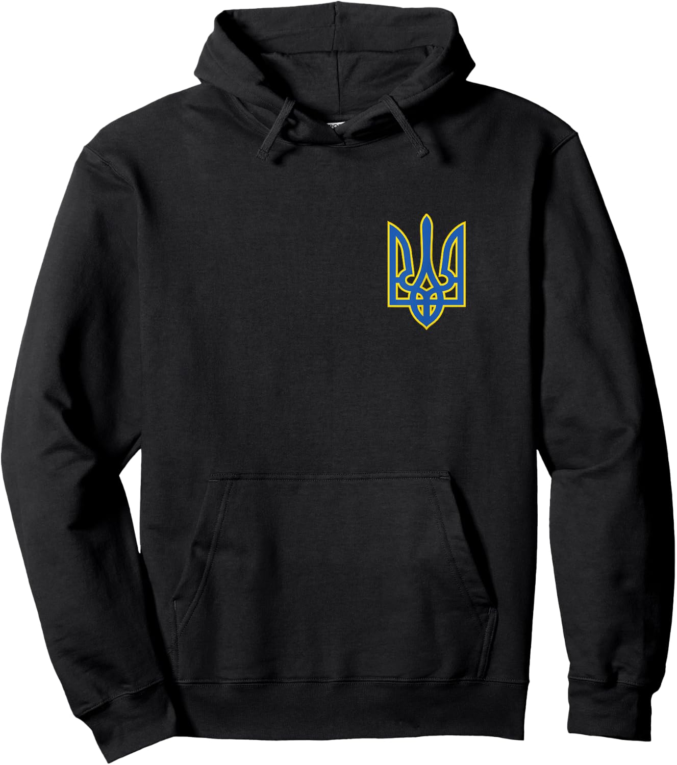 Ukrainian Trident Shirt Tryzub Ukraine Army Green Hoodie - Hoodie | Black