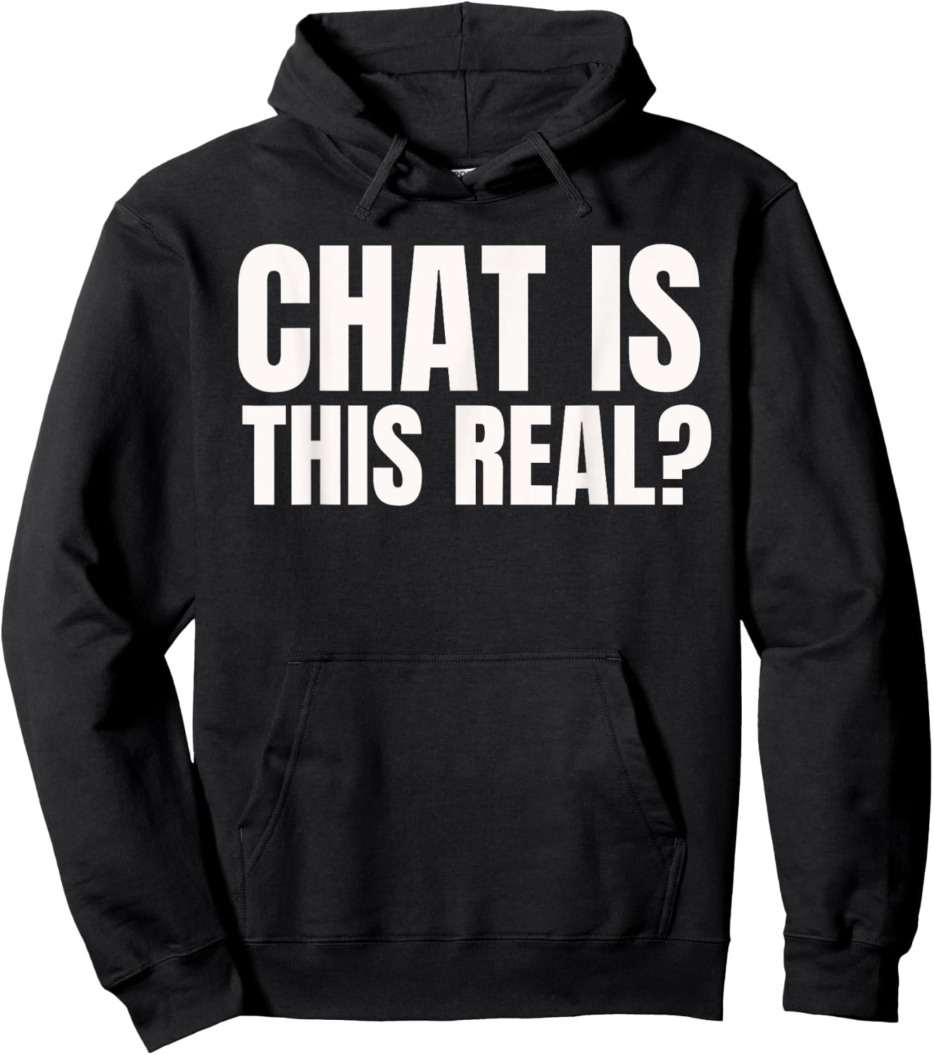 Chat Is This Real? Funny Online Streamer Hoodie - Hoodie | Black