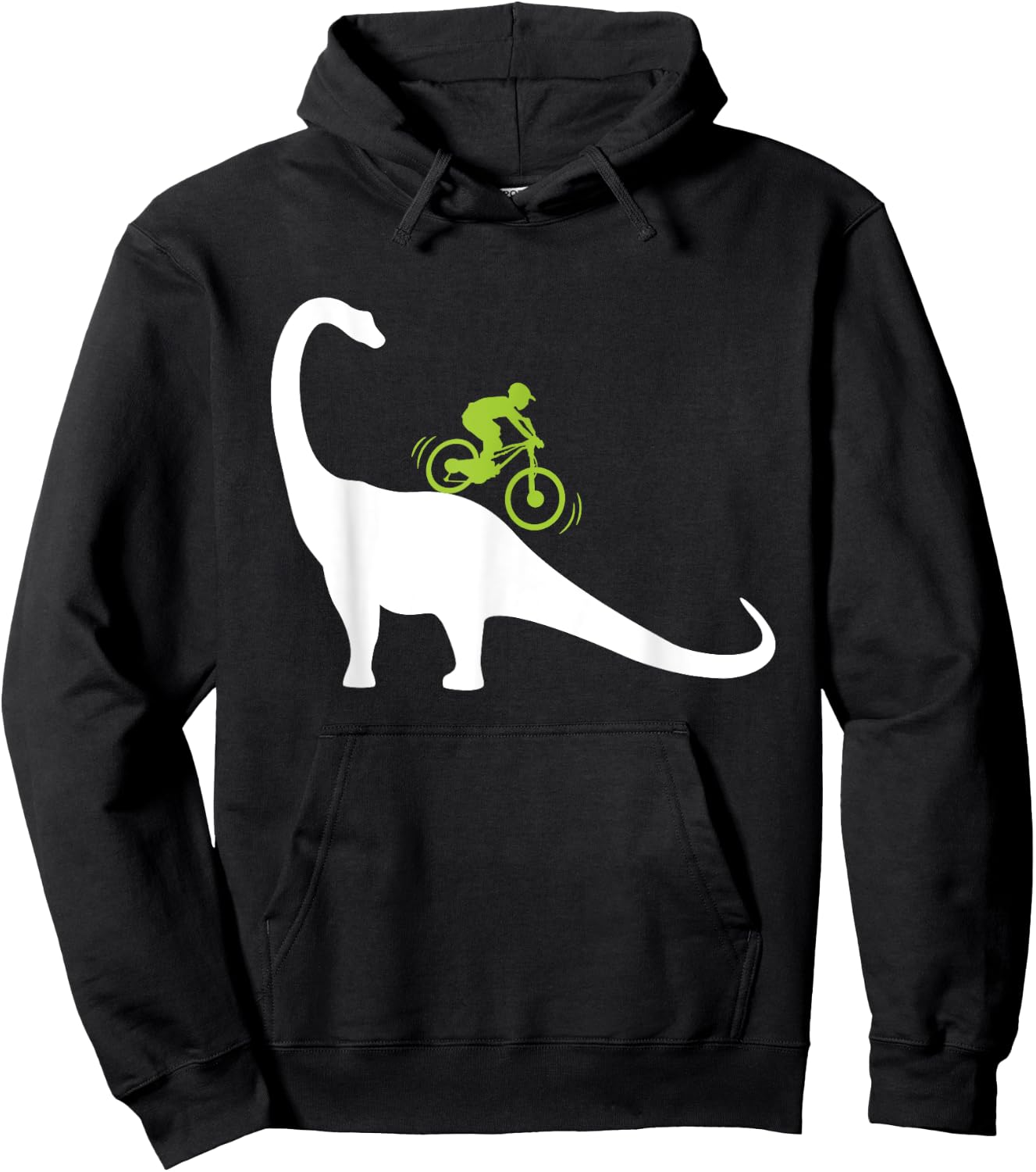 Cool Mountain Bike Dino Funny Bicycle Dinosaur Lovers Outfit Hoodie - Hoodie | Black