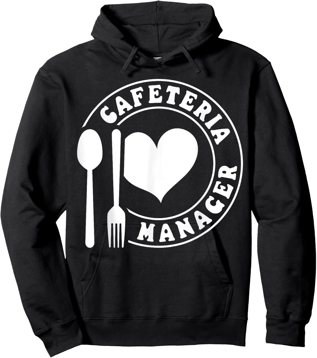 Cafeteria Manager Heart Hoodie - Hoodie | Black
