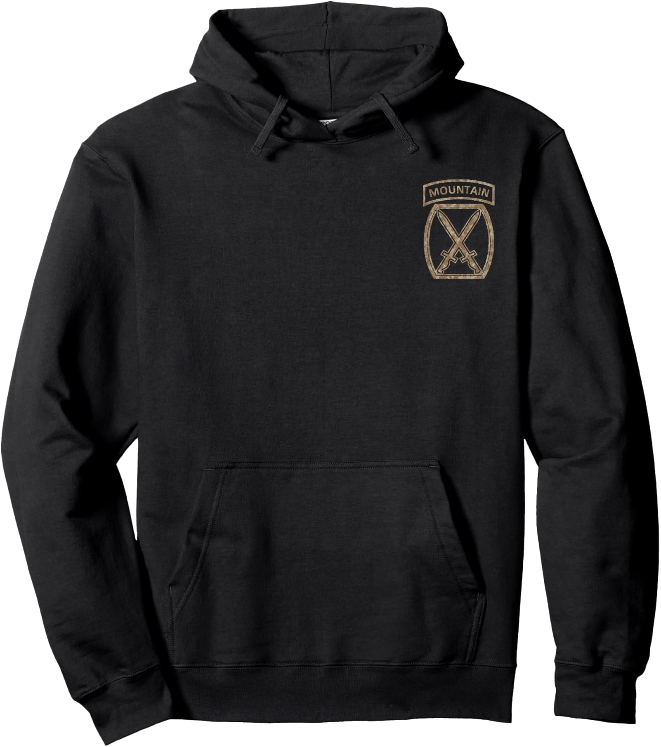 10th Mountain Division Army Infantry Us Usa Veteran Camo Hoodie - Hoodie | Black