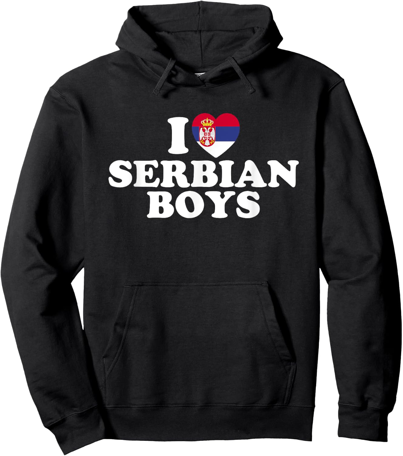 I Love Serbian Boys Hoodie - Hoodie | Black