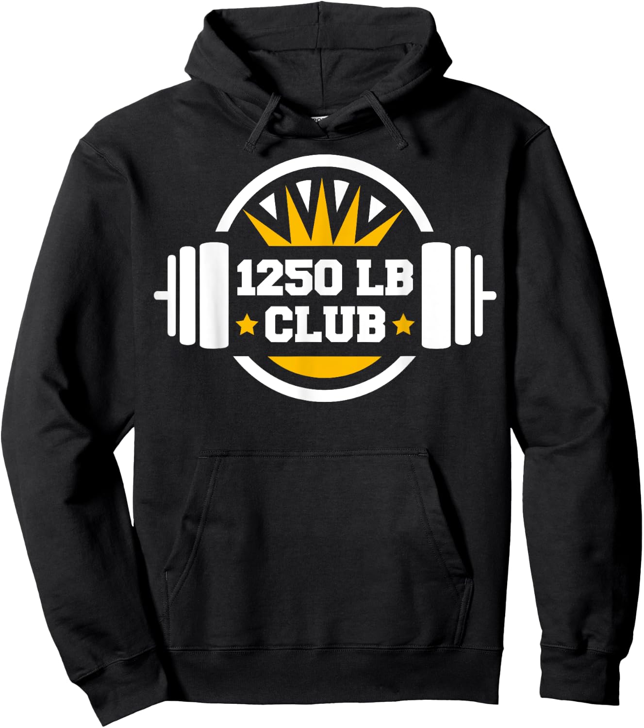 1250 Pound Club Gym Weightlifting Bodybuilders 1250 lb Club Hoodie - Hoodie | Black