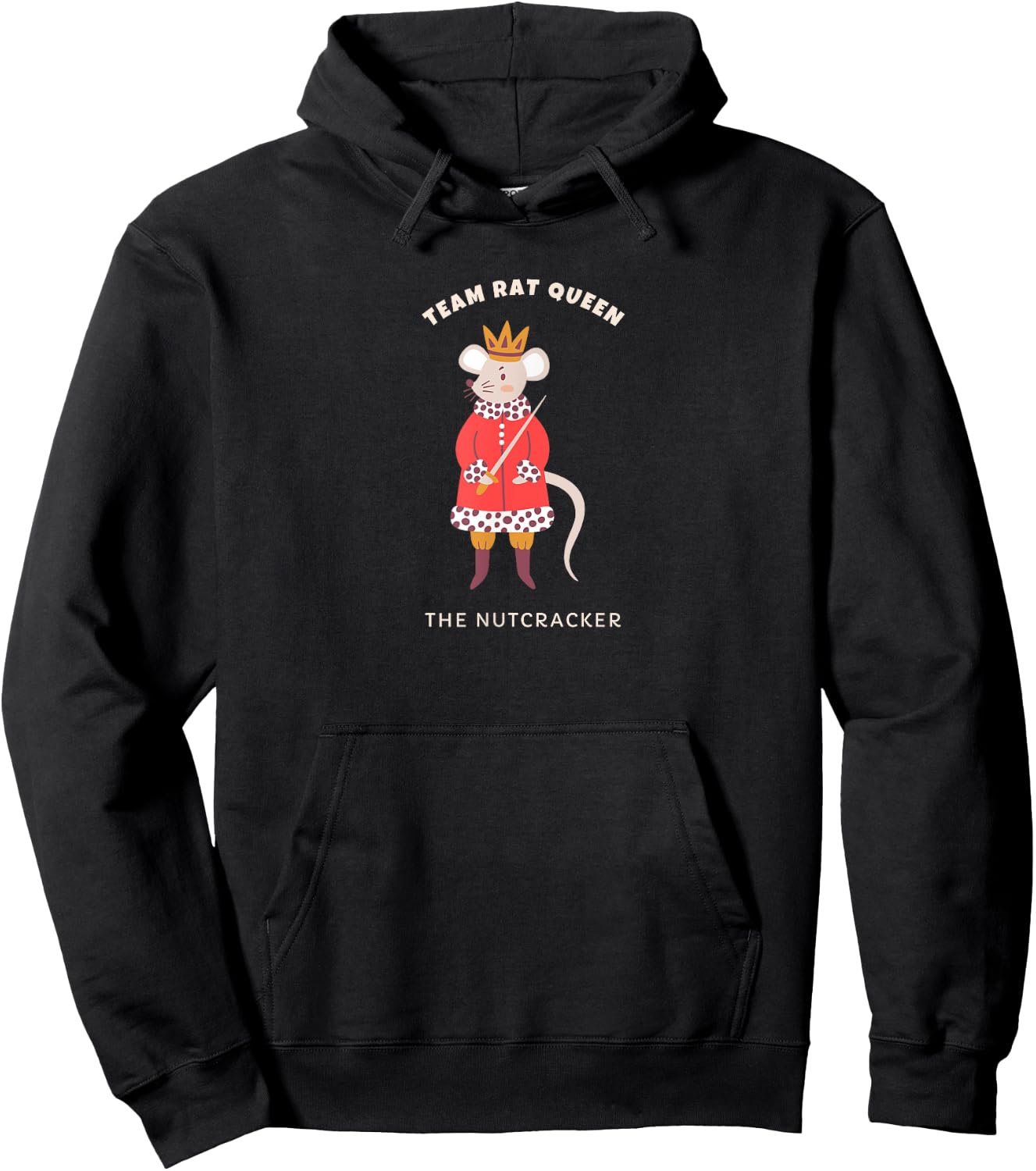 Team Rat Queen Nutcracker Christmas Ballerina Ballet Graphic Hoodie - Hoodie | Black
