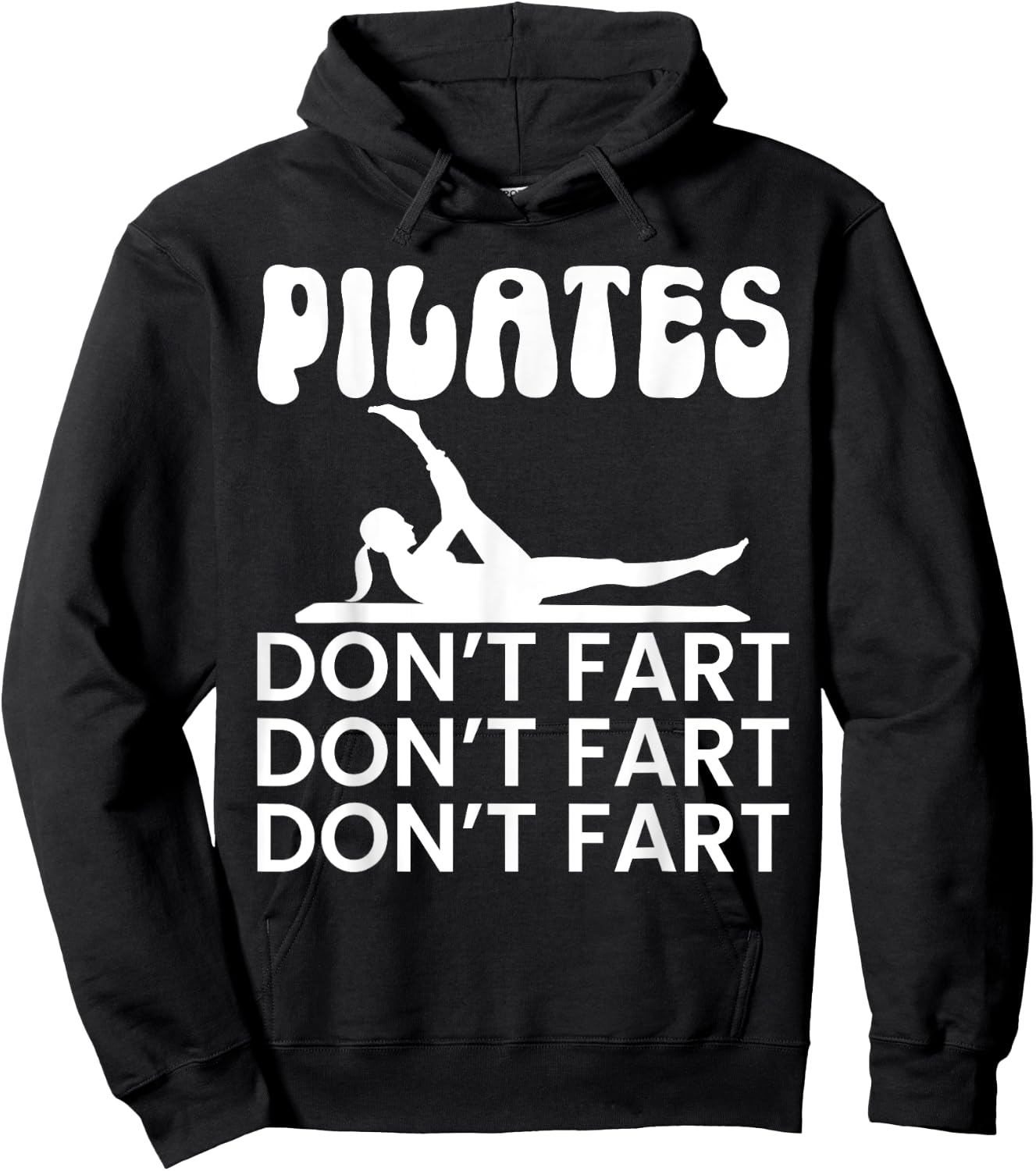 Pilates Gifts -Adults Black Modern Fun Yoga Small Short Sleeve Hoodie - Hoodie | Black
