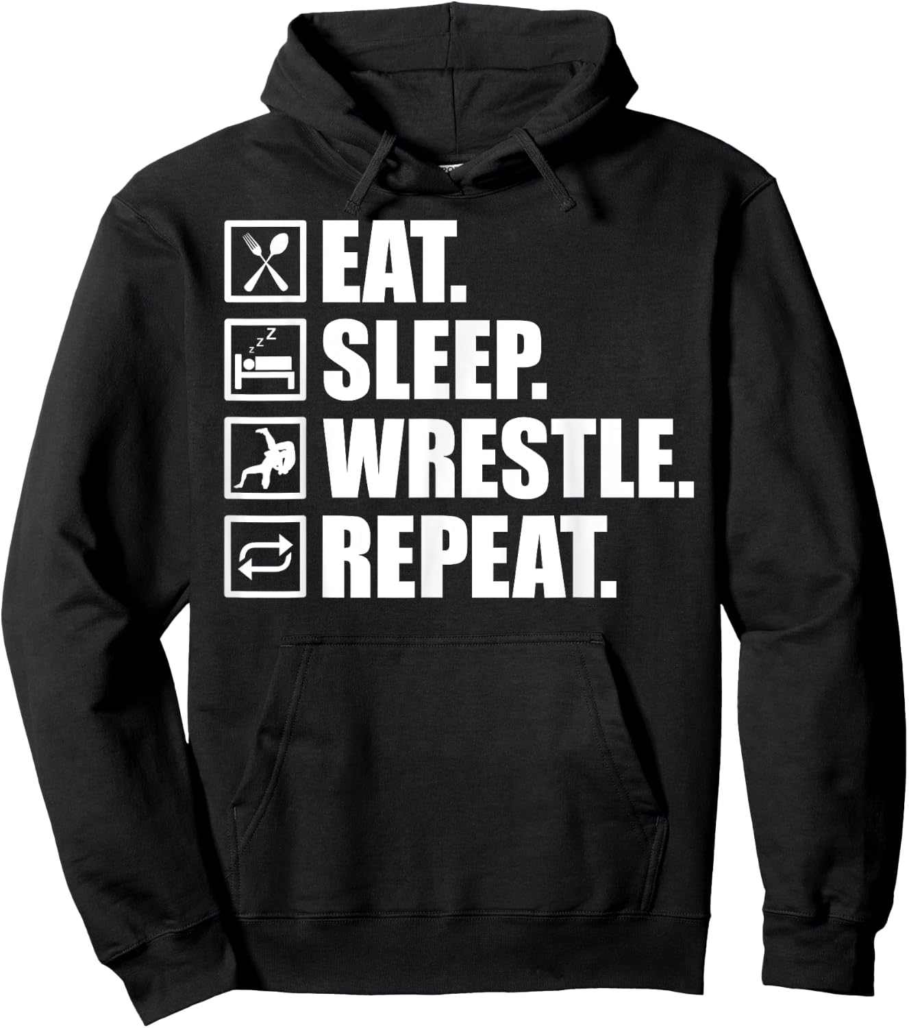 Funny Wrestling Designs Women Wrestle Athlete Fans Hoodie - Hoodie | Black