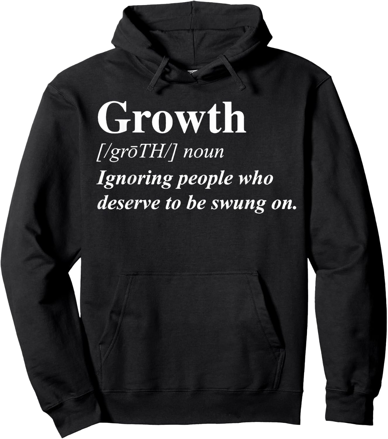 Funny Growth Definition Shirt Adults Black Polyester 100% Short Sleeve Small Hoodie - Hoodie | Black