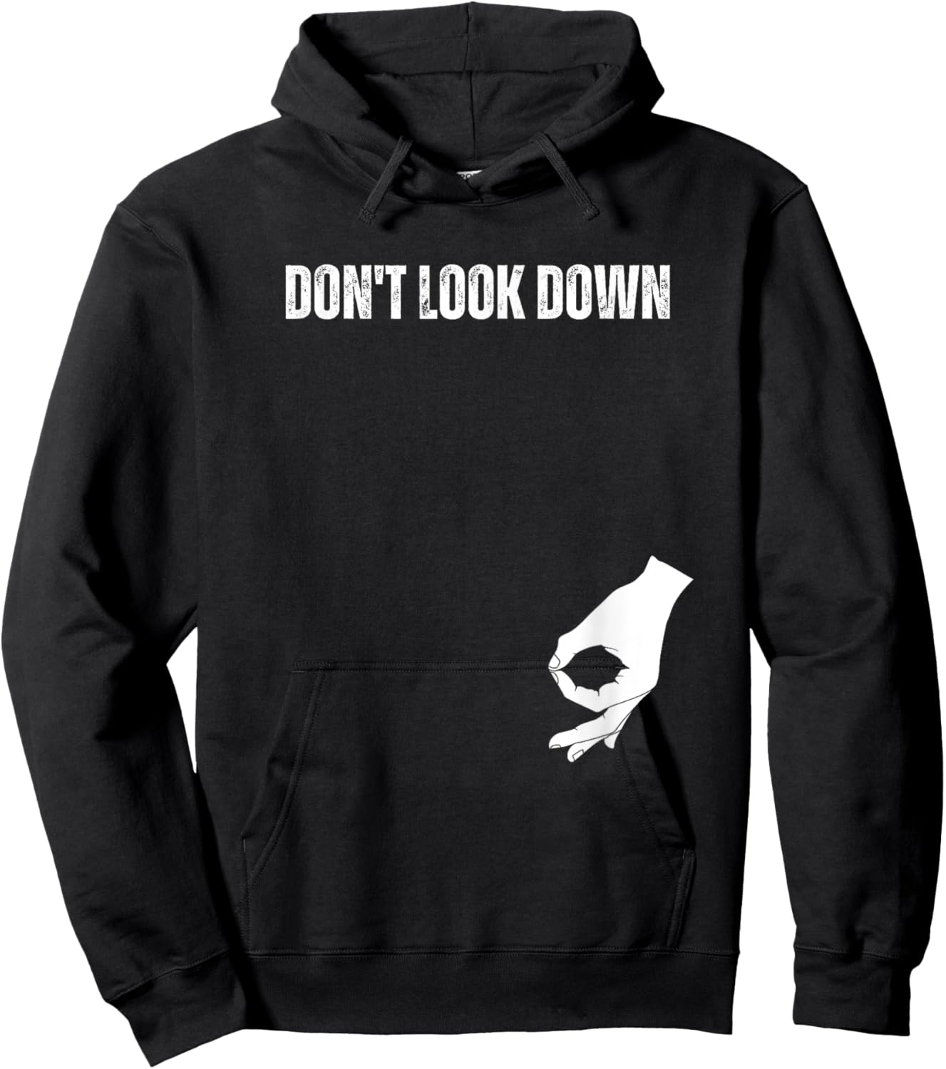 Don't Look Down Funny Circle Game Meme Hoodie - Hoodie | Black