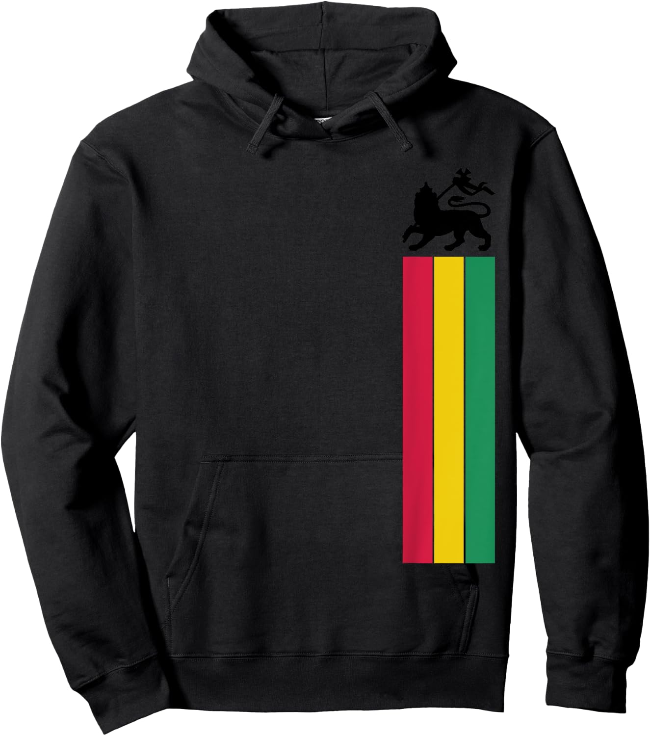 Lion of Juda Reggae Music Jamaica Ethiopian Flag Hoodie - Hoodie | Black
