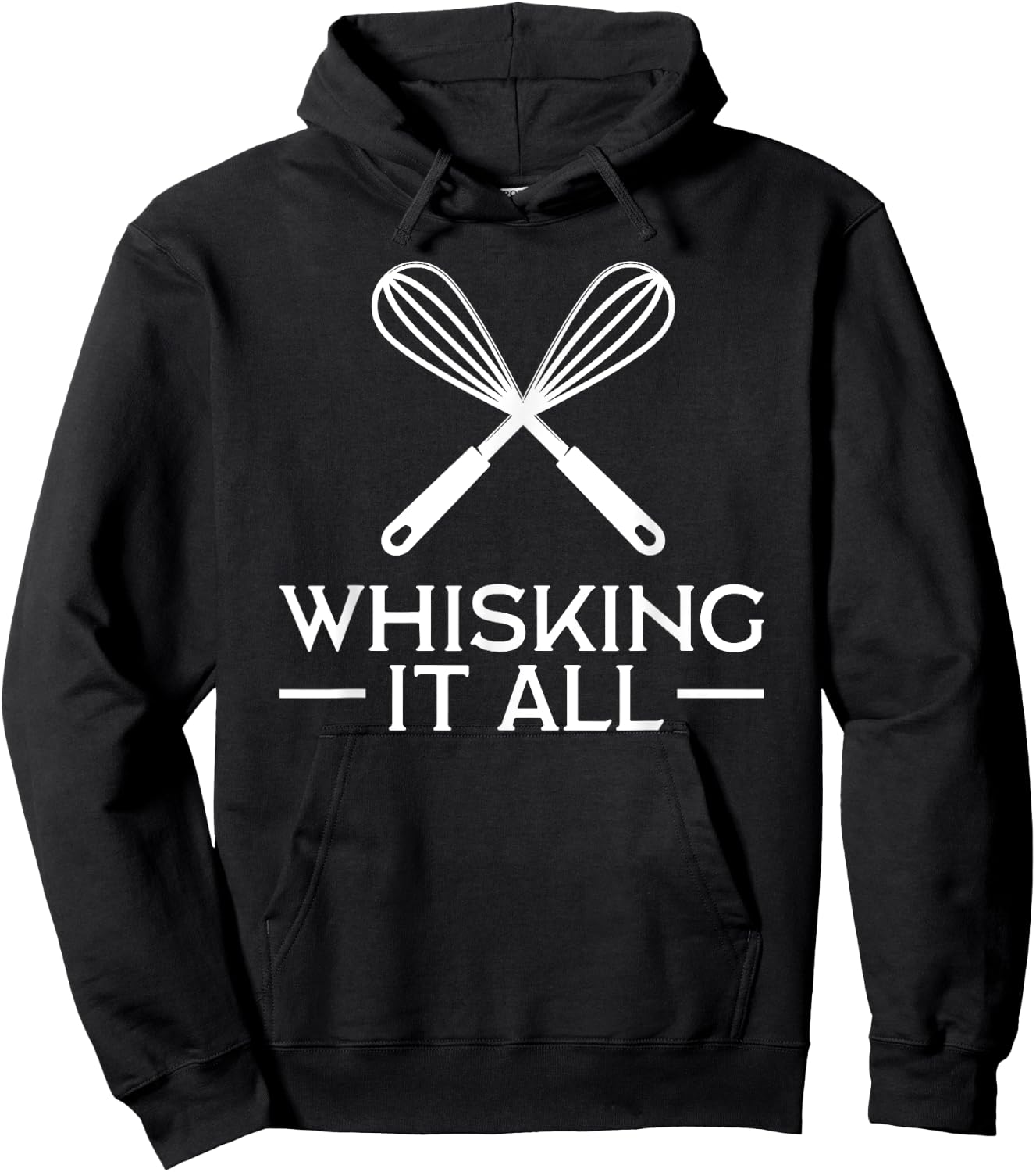 Whisking It All Baking Whisk Pun Cook Chef Baker Funny Hoodie - Hoodie | Black