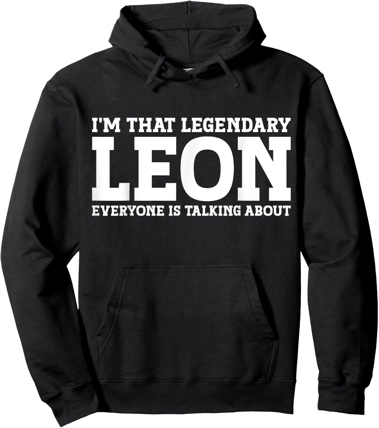 Leon Surname Funny Team Family Last Name Leon Hoodie - Hoodie | Black