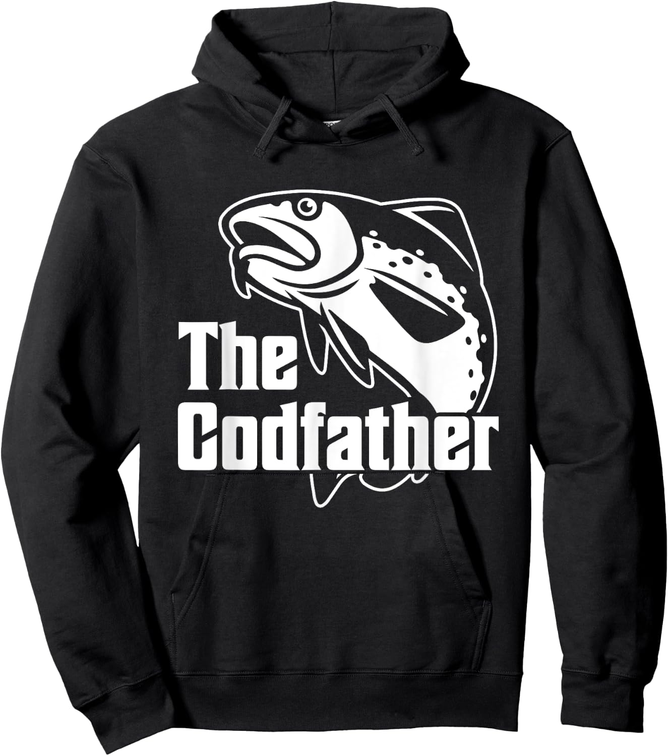 The Codfather Cod Fish Catcher Fishing Daddy Dad Father Hoodie - Hoodie | Black