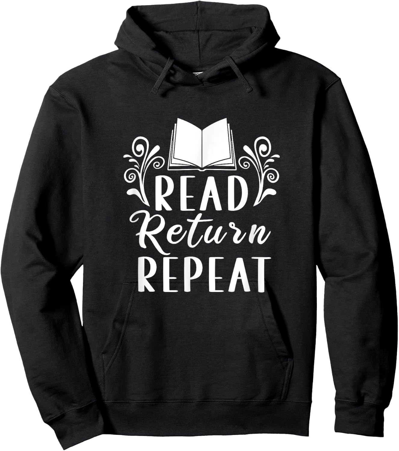 Read Return Repeat | Books Literature | Bookworm Hoodie - Hoodie | Black