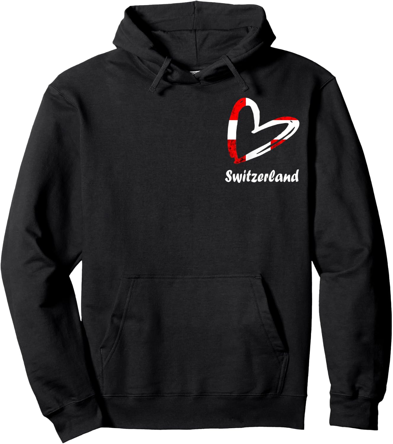Switzerland Swiss Pride Switzerland Flag Heart Swiss Flag Hoodie - Hoodie | Black
