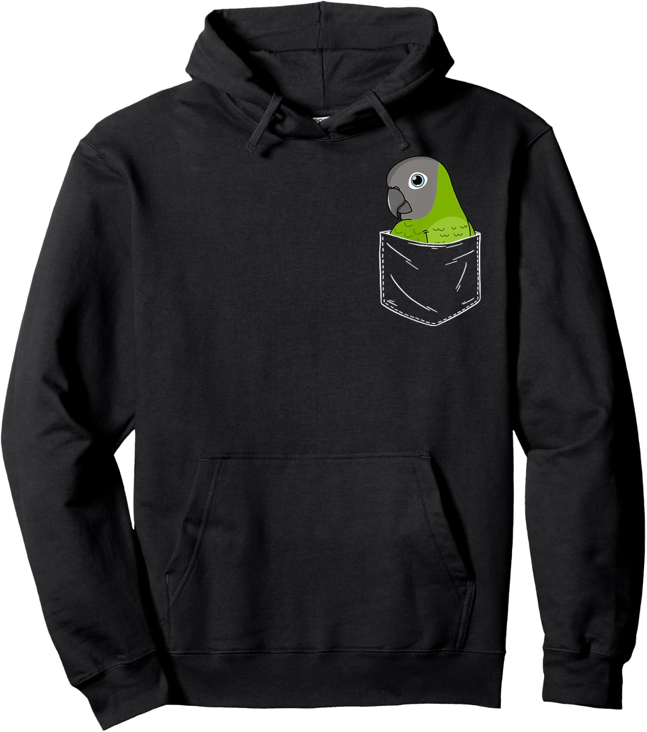 Cute Parrot In A Pocket I Dusky-headed Conure Hoodie - Hoodie | Black