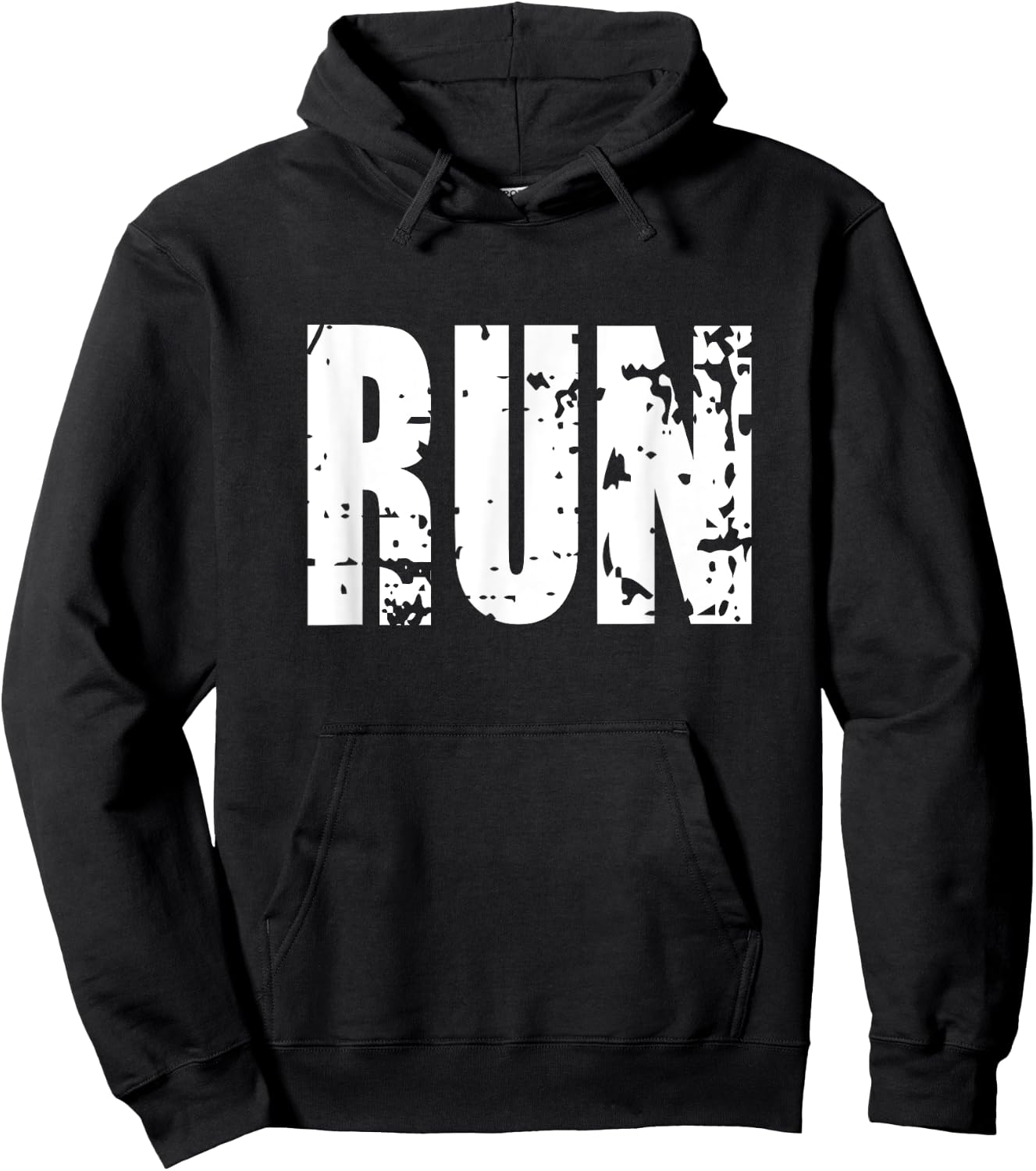 Run Motivational Shirt Retro Feel Runner Hoodie - Hoodie | Black