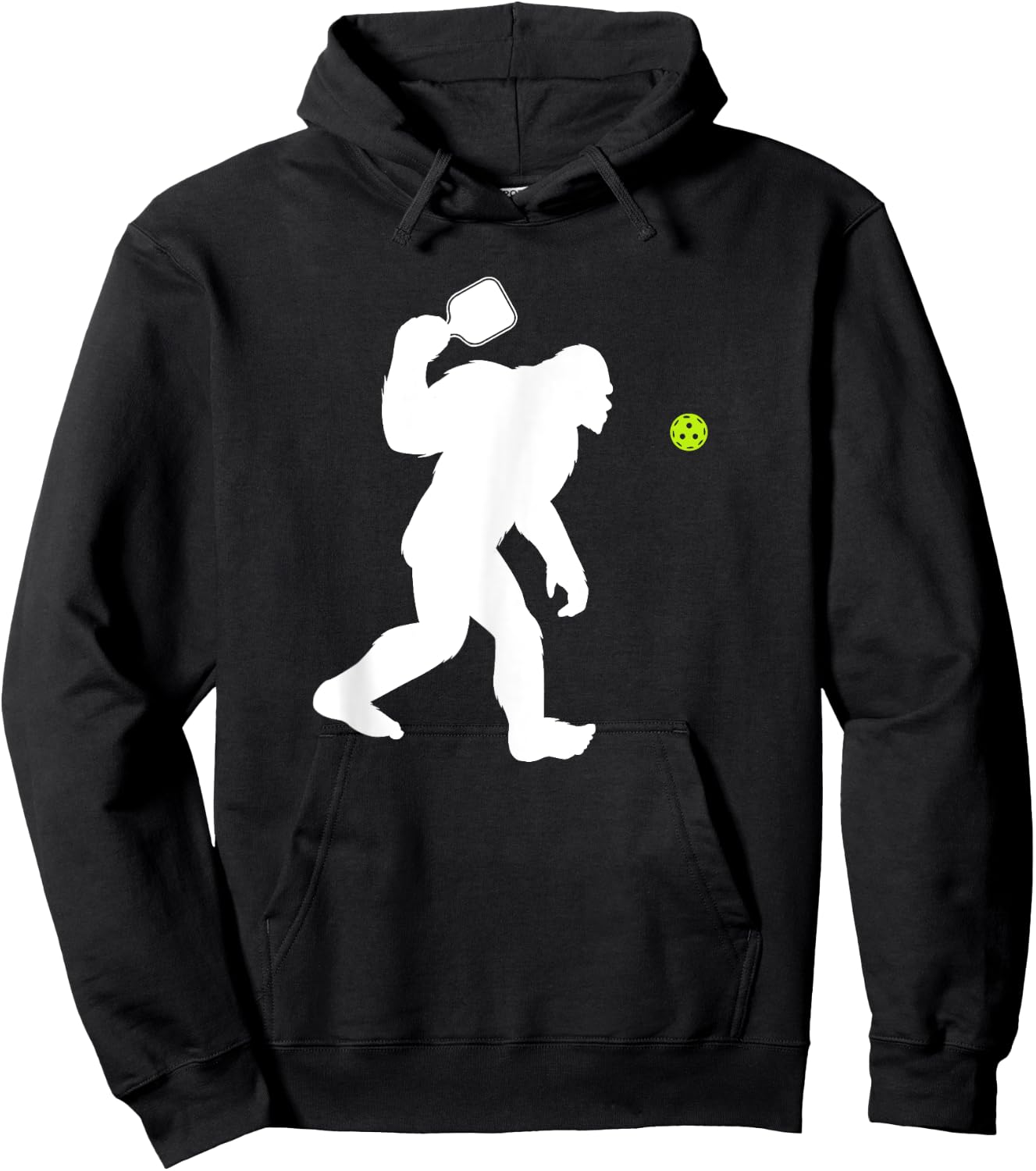 Bigfoot playing Pickleball Hoodie - Hoodie | Black