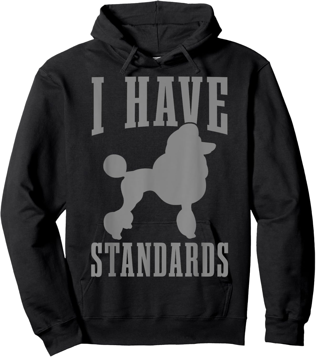 Poodle Mom Dog Dad I Have Standards Funny Poodle Hoodie - Hoodie | Black