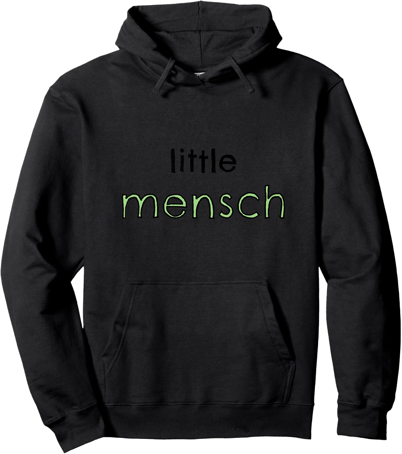 Kids Little Mensch -- youth sizes for boys, girls, toddlers Hoodie - Hoodie | Black