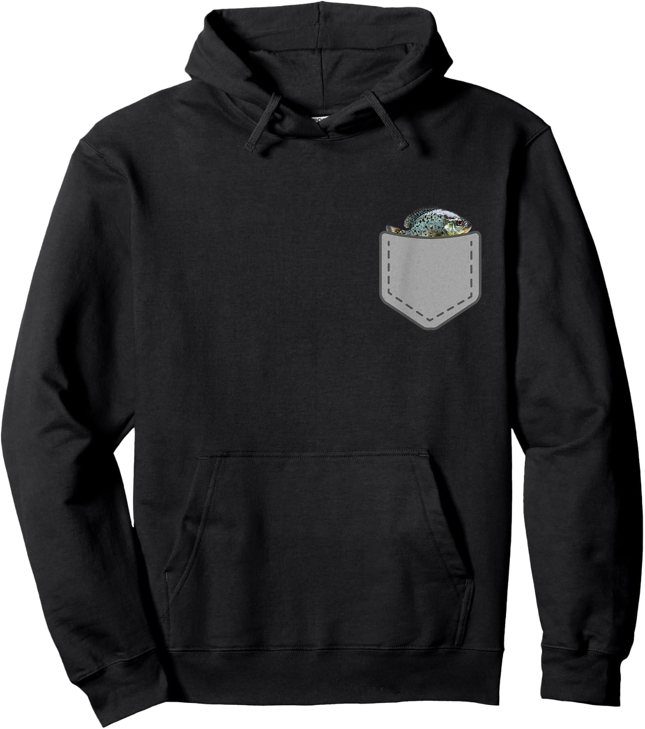 Funny Crappie Fish In Your Pocket Fishing Hoodie - Hoodie | Black