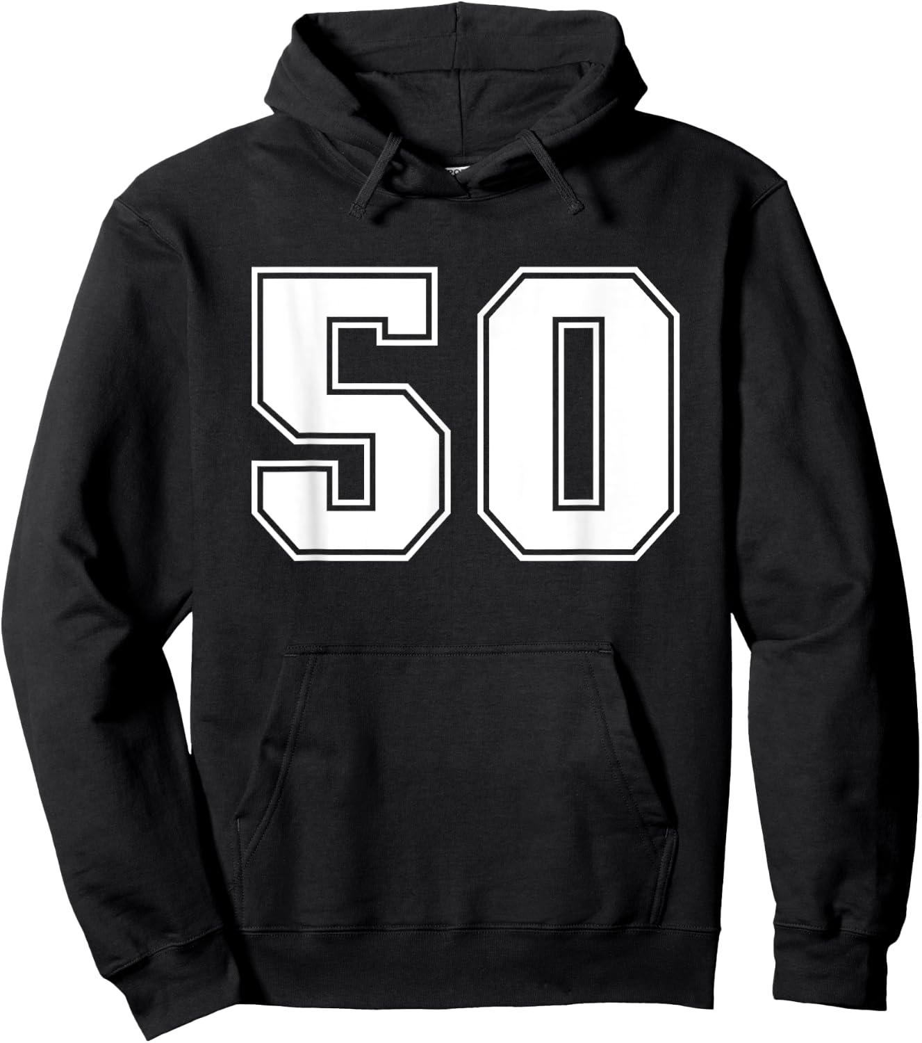 Number #50 Sports Jersey Lucky Number Hoodie - Hoodie | Black